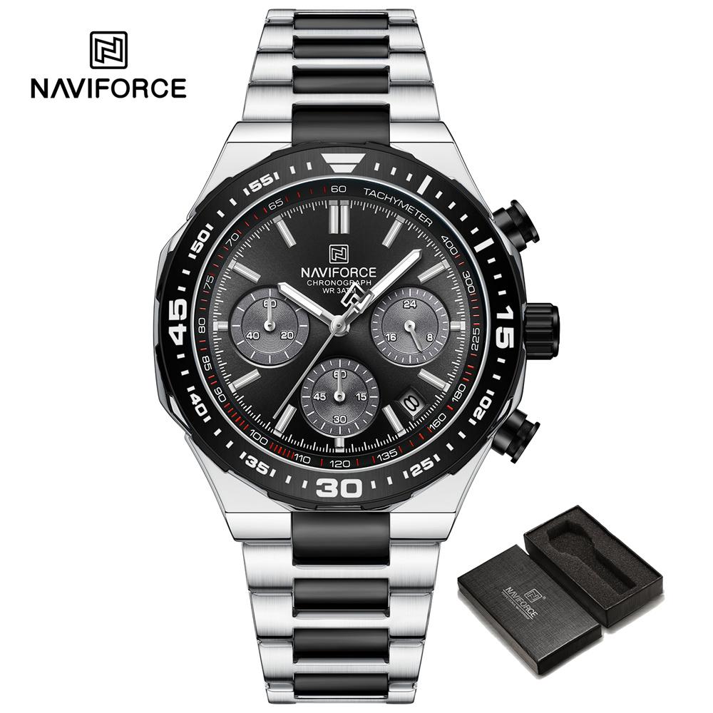 Naviforce Moda Rahat Erkek Saat İş Su Geçirmez Saatler Takvimli Aydınlık Paslanmaz Çelik