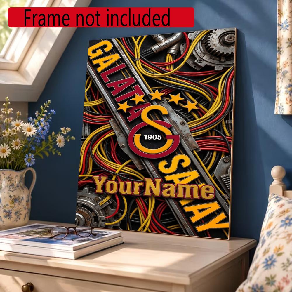 Galatasaray Personalized Name Round Diamond Painting Kit Diamond Embroidery Painting Rhinestones Mosaic Frameless Handwork Decoration Arts