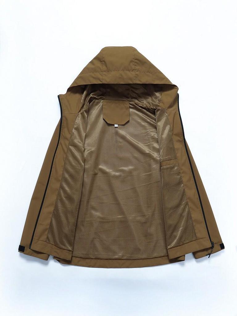 Unisex Outdoor Kapuzen-Softshelljacke - Winddicht, Wasserdicht & Atmungsaktiv für Frühling & Herbst Bergsteigen