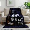 Hockey-Decke Essen Schlafen Hockey Weicher Fleece-Überwurf Sportfan-Geschenk Heimdekoration Eishockey-Liebhaber Bettbezug