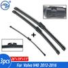 LHD RHD Wiper Front Rear Wiper Blades Set For Volvo V40 2012- 2016 Windshield Windscreen Front Rear Window 26"+19"+11"