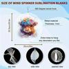 10 Zoll Hängender Windspinner mit 360-Grad-Haken für Balkon-Gartendekor Frühling Sommer Außendekoration
