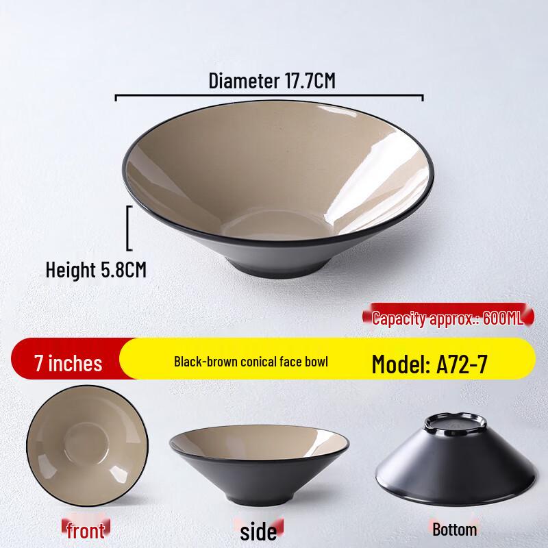Nordic Style Melamine Ramen Noodle Bowl