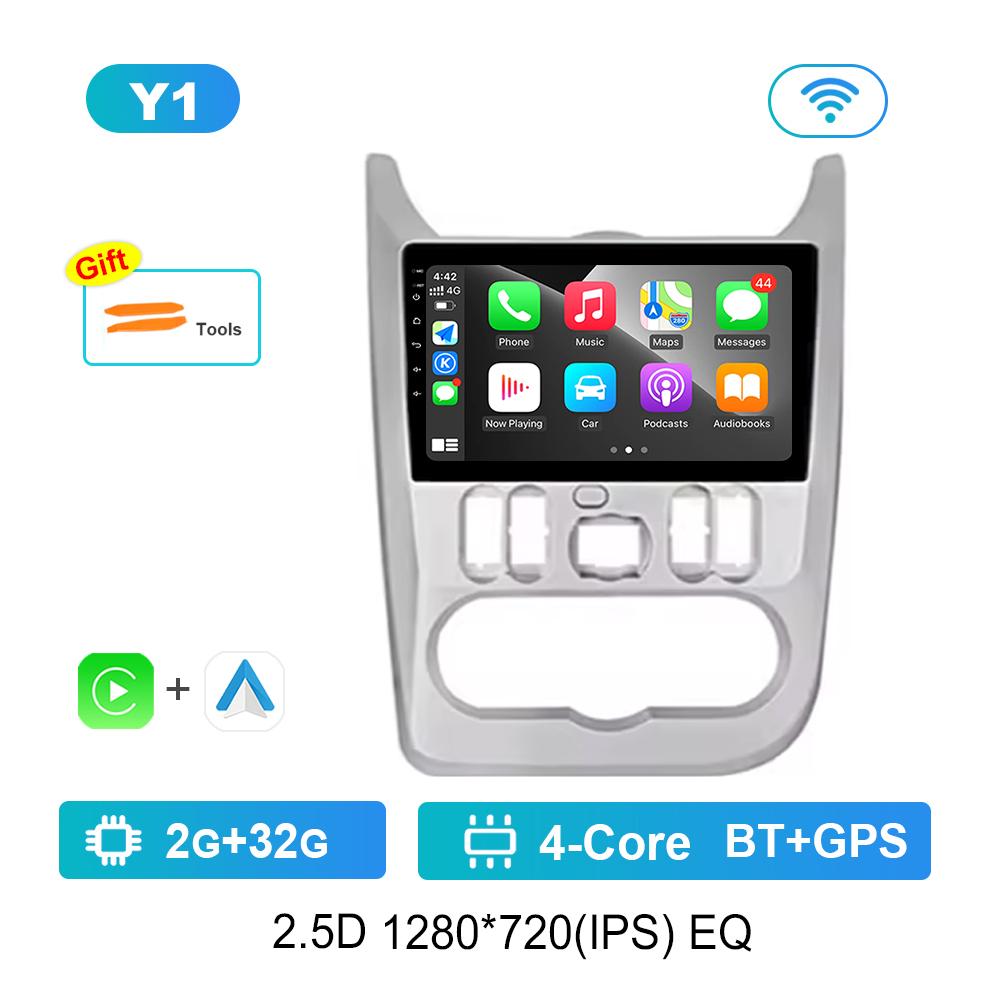 

Автомобильный радиоприемник, мультимедийный проигрыватель для Renault Logan 1 Sandero 2009 - 2015 Android OS, беспроводная система Carplay, WiFi, головное устройство, GPS-навигация