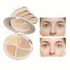 4-χρωμα Ενυδατική Κρέμα Concealer Άψογο Καμουφλάζ & Λαμπερή Λάμψη για Μαύρους Κύκλους, Πλήρης Κάλυψη Easy Contouring All-in-One Foundation
