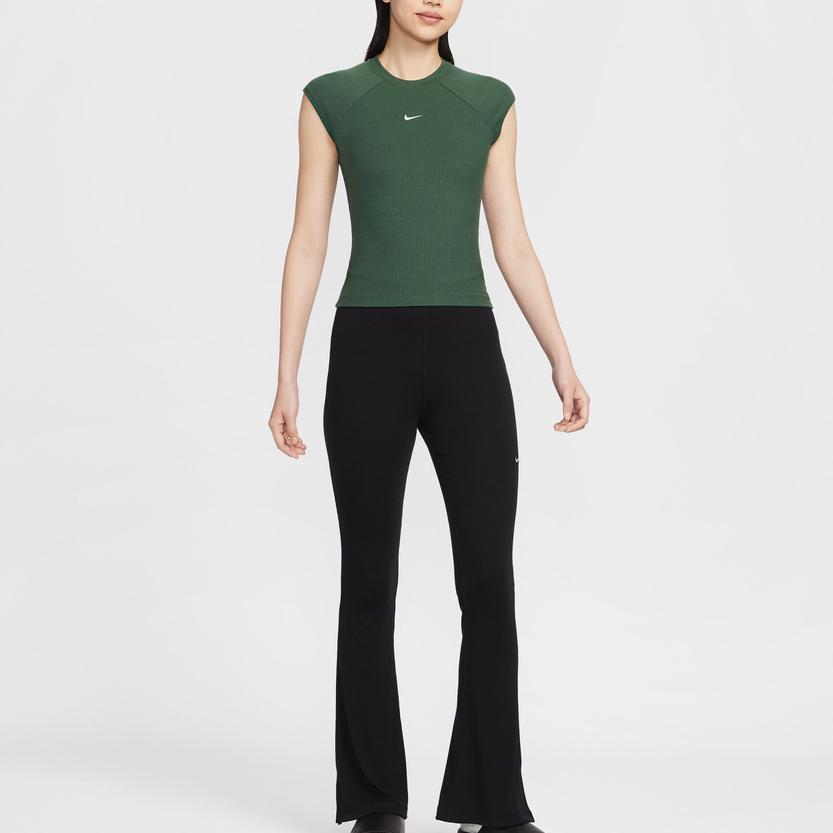 Nike As W Nsw Chill Knit Rib Solid Color Pullover Round Neck Sleeveless T-Shirt Women Tops IF0243323