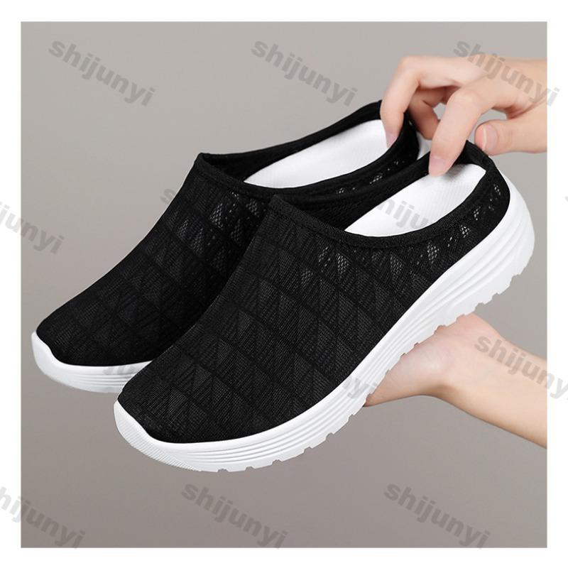 Fashion Couple's Plus Size Slippers 2025 Summer Lightweight Men Slip on Casual Shoes Fashion Comfortable Breathable Women Flat Slippers