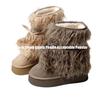 Thick-soled women's shoes winter boots fluffy boots high-heeled high-top imitation fur snow boots