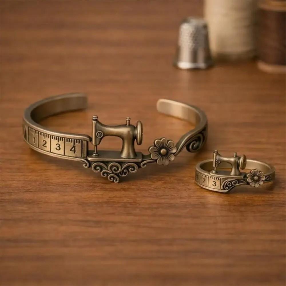 Adjustable Sewing Machine Themed Bracelet Sewing Lover's Bracelet  for Women