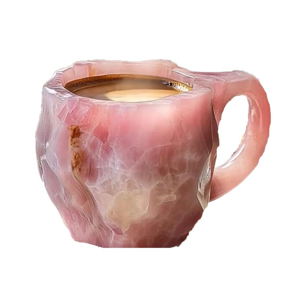 New Natural Resin Mineral Crystal Coffee Cups Colorful Large-Capacity Agate Crystal Cups Household Necessities