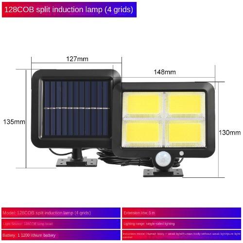 56LED Induction Wall Lamp Waterproof Split Solar 100COB Separated Human Body Induction Courtyard Lamp Garage Lamp