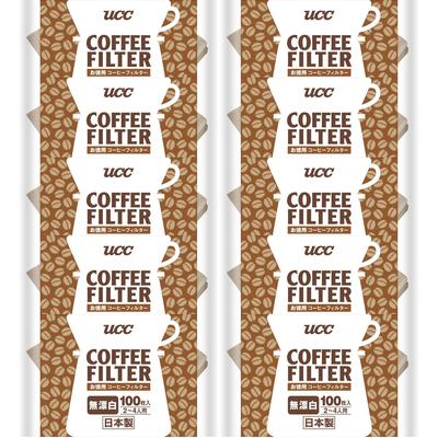 UCC Filtros de Café Não Branqueados (Serve 2-4) 100 Filtros x 10