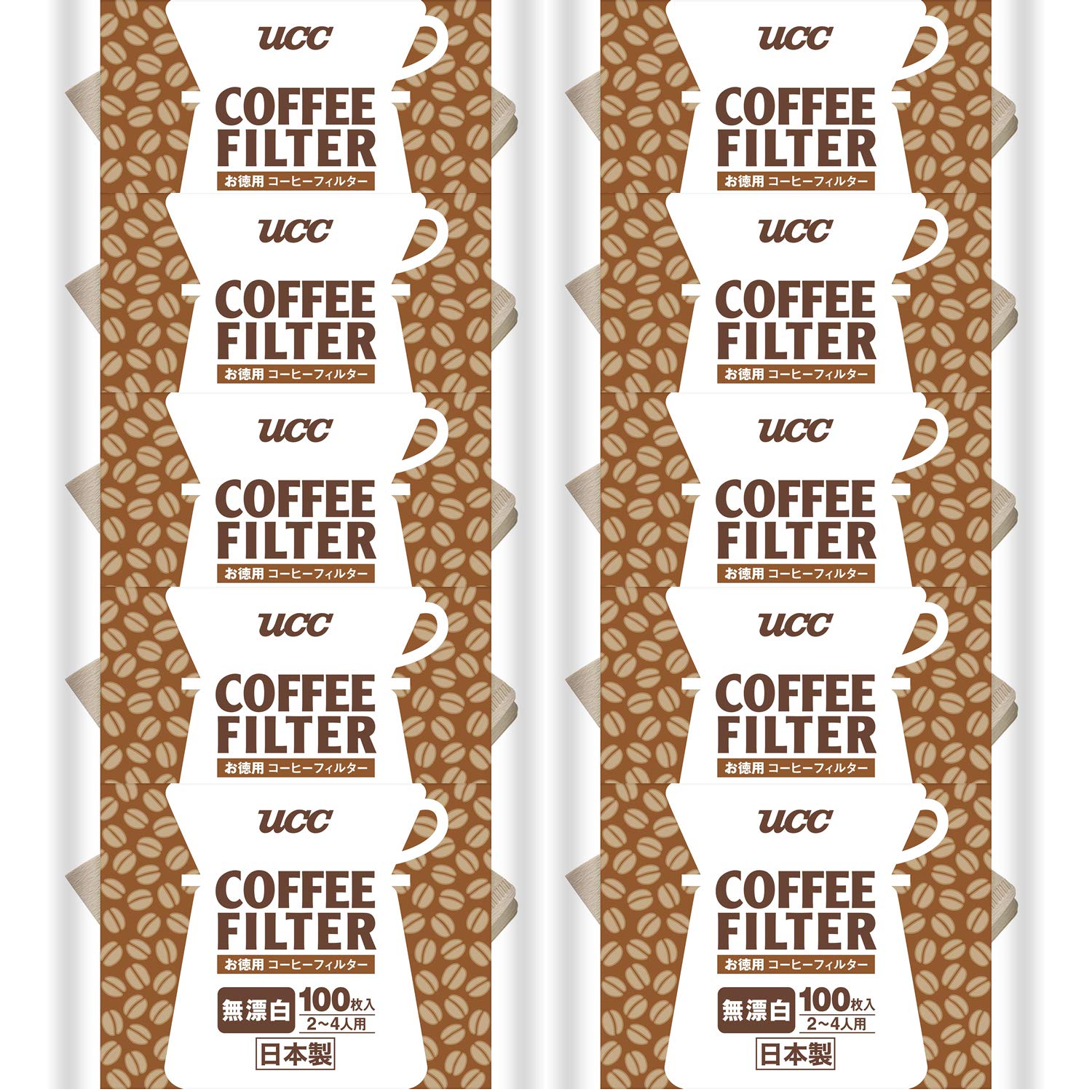 

UCC Unbleached Coffee Filters 100 Filters x 10 (Serves 2-4)