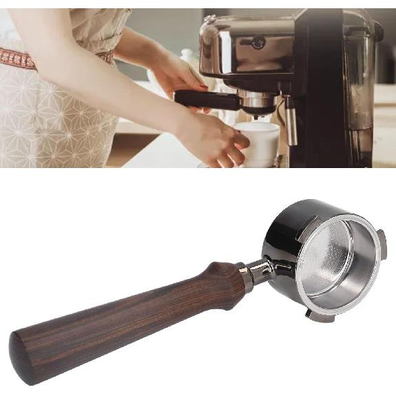Coffee Bottomless Handle Coffee Portafilter Removable Coffee Filter Basket 3 Ears Coffee Distributor Reusable Coffee Filter Holder for ECP3420 685