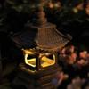 Exquisite Solar LED Pagoda Lantern Creative Solar Stone Tower Light Statue Light  Courtyard