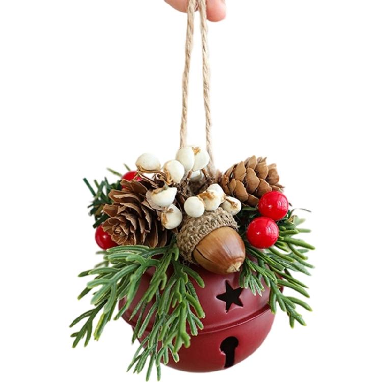 

Premium Fabric Metal Bells Antlers Pinecone Decorations For Fireplaces Gift Wrapping