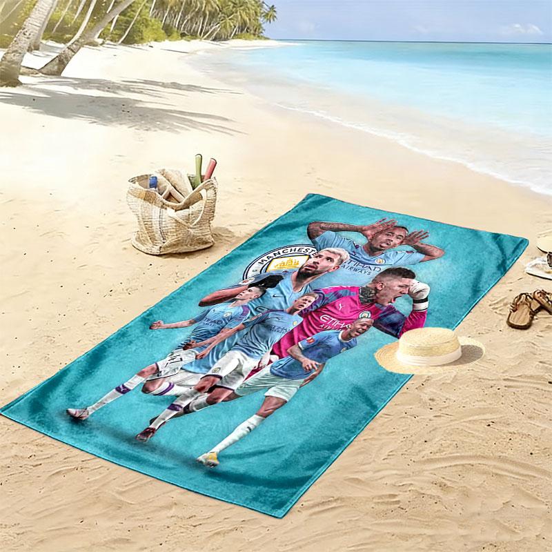 The Blues Print Beach Towel, Large Soft Quick Dry Towel for Beach Camping Swimming