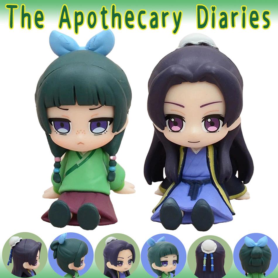 In Stock The Apothecary Diaries Maomao Jinshi Mini Figure Anime Periphery Kawaii Sitting Toys Desktop Car Ornaments Model Gifts