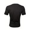 Summer Men's 100% Cotton Casual Loose Size Graphic Line Print Round Neck Short Sleeve Top T-Shirts Men’s