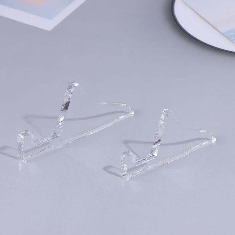 2Sets Transparent Acrylic Photo Frame Stand,Display Cabinet Base Stand,Medal Certificate Desktop Ornament Decoration,Photo Frame