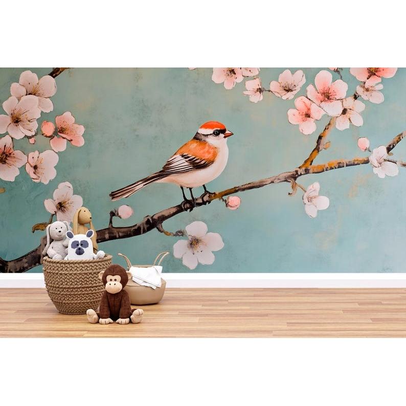 Birdsong and fragrant flowers tapestry 75x100 чёрный