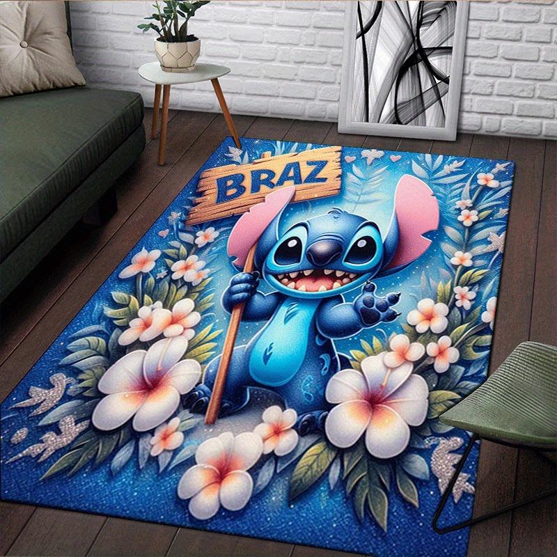 1pc Stitch Pattern Area Rug Soft Flannel Floor Mat for Living Room,Office,Bedroom and Carpet,Sofa Coffee Table Floor Mat