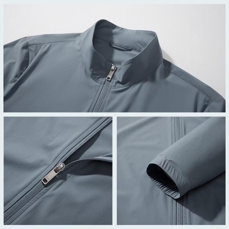 EMZ Men's Business Casual Stand Collar Jacket