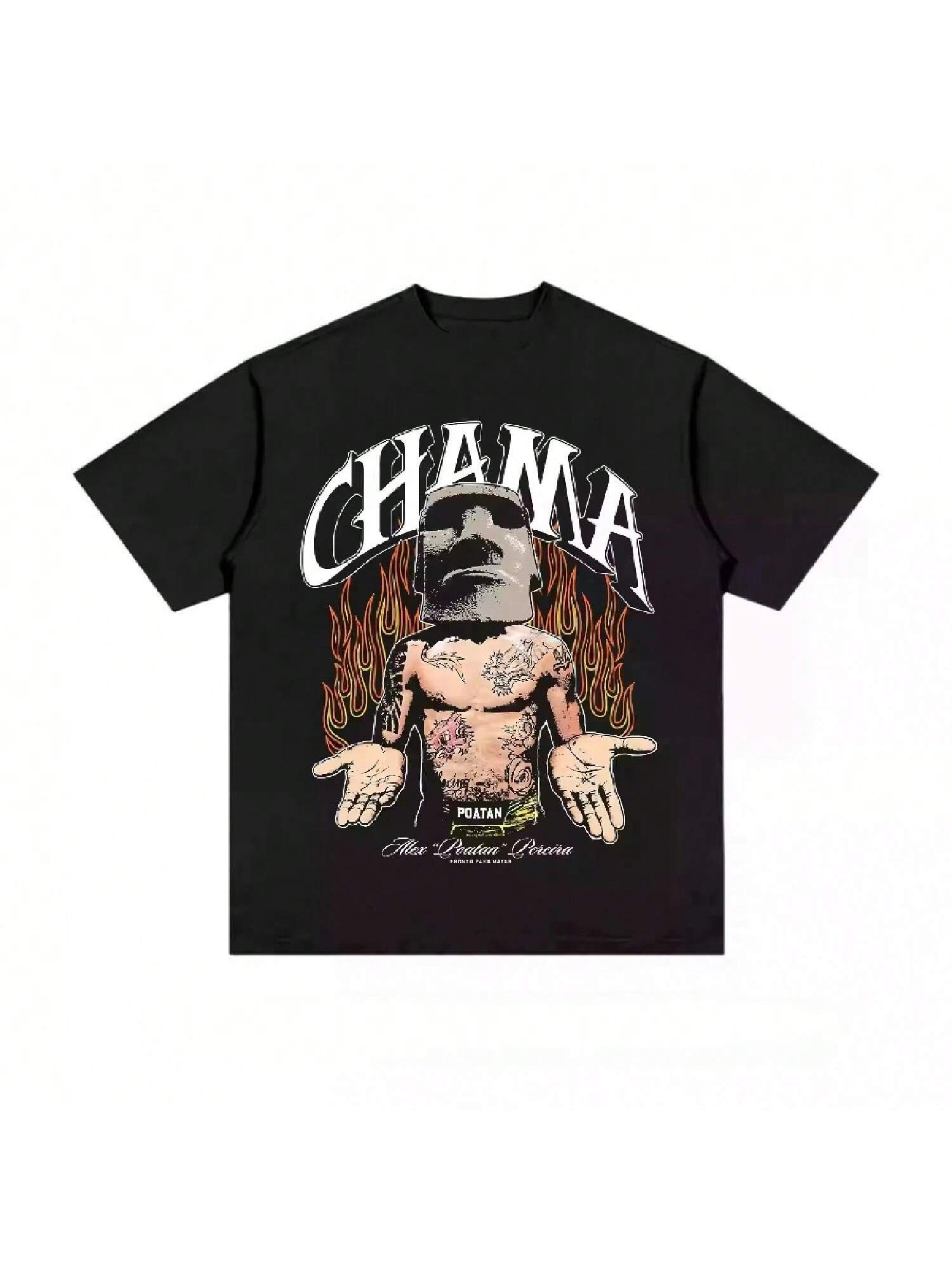 

Camiseta de algodón con estampado clásico retro de estrella de UFC para mujer y hombre, moda Y2K, manga corta, ropa de verano 2025 XXXXXL чёрный