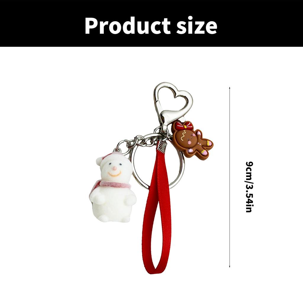 Charmante Samt Schneemann Schlüsselanhänger Festival Schneemann Schlüsselzubehör Plüsch Beflockung Schlüsselanhänger zum Personalisieren von Gegenständen