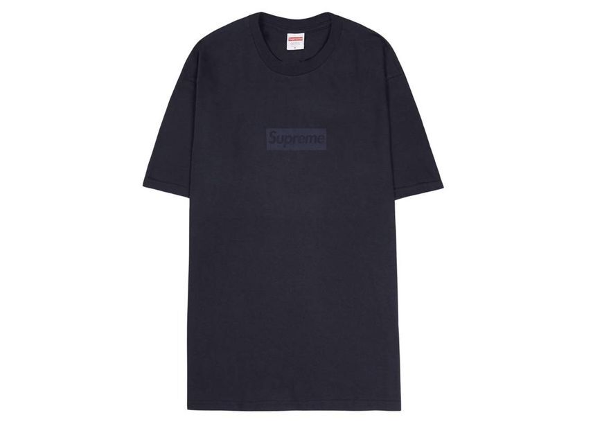Supreme Tonal Box Logo Tee Navy L
