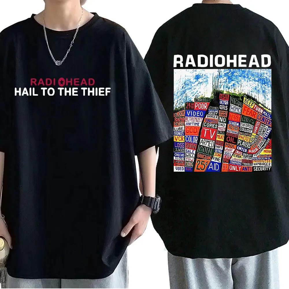 

British Classic Rock Band Radiohead Album Poster Graphic Print T-shirt Men Women Streetwear Y2k Harajuku Fashion Casual Oversized Top Summer New Tee XXXL синій