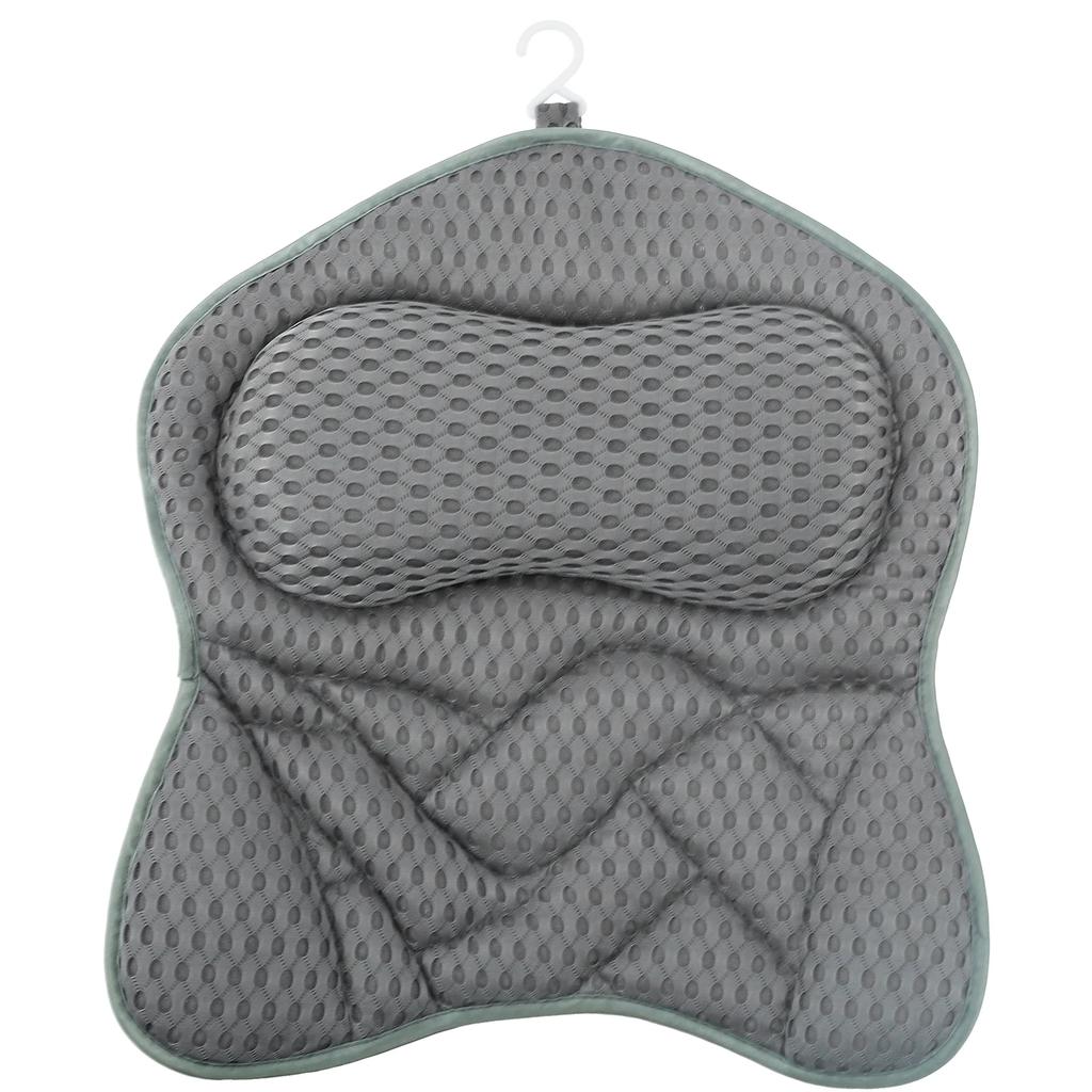 Badewannenkissen für Wanne Nacken- und Rückenstütze mit rutschfesten Saugnäpfen Weiche Spa-Massage Kissenmatte Badekissen