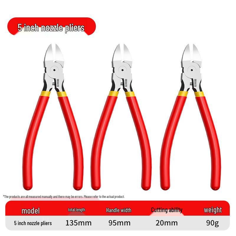 Industrial Grade Angled Cutters: High Hardness Offset Thin Jaw Pliers for Electricians and Electronic Models
