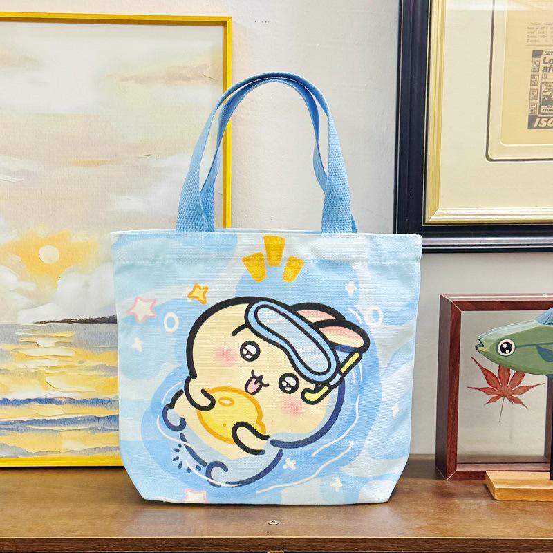 

Холщовая сумка женская мультяшный компаньон подарок студенческий детский маленький тоут женский компаньон подарок на день рождения