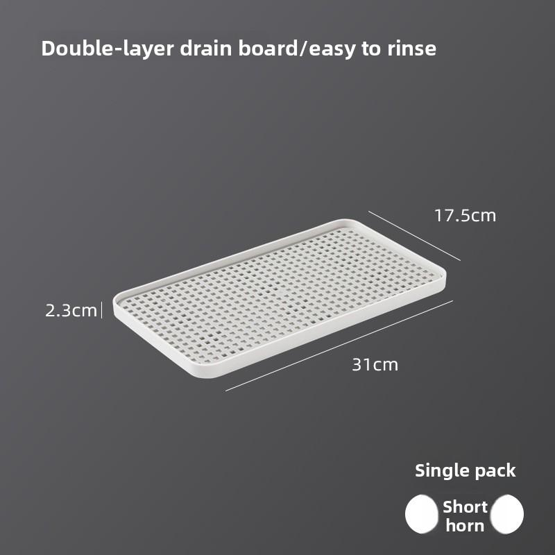Bandeja de Drenagem de Camada Dupla, Suporte de Drenagem para Copos de Água e Louças, Bandeja de Drenagem, Copo de Água, Xícara de Chá, Bandeja para Mesa de Centro e Porta-Objetos