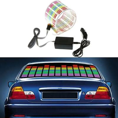 12V 45x11CM Auto Equalizer Aufkleber Musik Rhythmus LED-Blitzlicht Lampe Auto Heckscheibe Dekoratives Licht Sound aktiviert