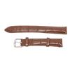 Watch Band PU Leather Alloy Pin Buckle Sweatproof Soft Breathable Replacement WatchbandBrown
