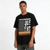 Brooklyn Queens Color Block Print Casual Loose Fit T-Shirt Pure cotton T-shirt