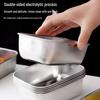Stainless Steel Food-Grade Sealed Storage Box with Lid for Fresh-Keeping and Picnic