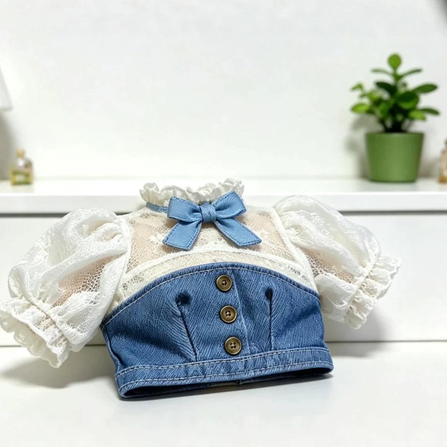 OB24 Blythe 1/6 Doll Outfit: Vintage Skinny Pants & Puff Sleeve Top