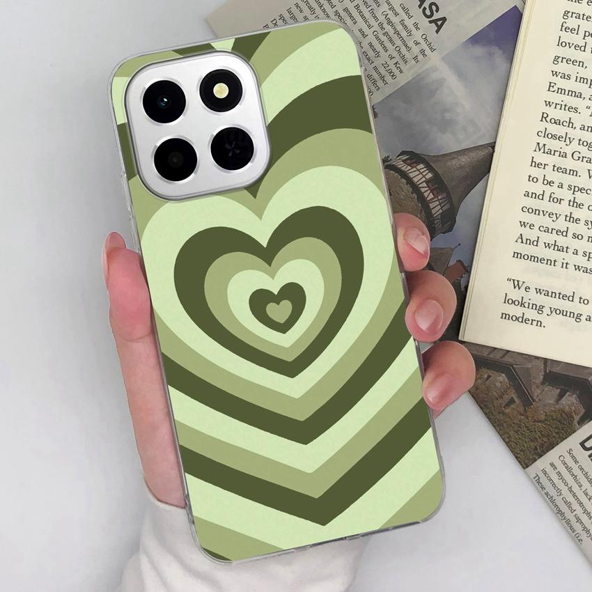 Clear Phone Case For Huawei Honor X6c X8c X7a X8a 400 Pro Pretty Love Heart Pattern Soft Silicone Shockproof Premium Protection Cover For Huawei Shell