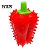 Interactive Foraging Toys for Dogs Spiky Chili Dog Chew Toy, Treat Dispenser Durable Rubber Toy Teeth Cleaning, Mental Stimulation Food