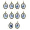 10Pcs Oval Shaped Figure Metal Rhinestones Pendant Charm for Chokers Necklaces Keychains DIY Jewelry Making