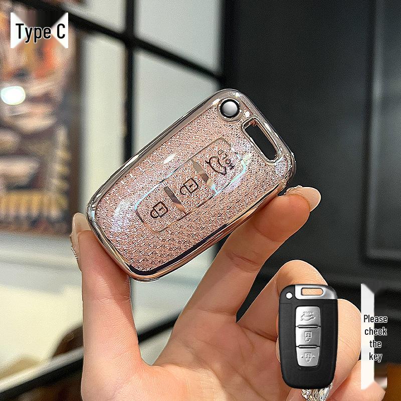 Kia Car Key Case for Older Models: K2, K5, Sportage, Forte, Carens, Sorento - Protective Shell with Buckle