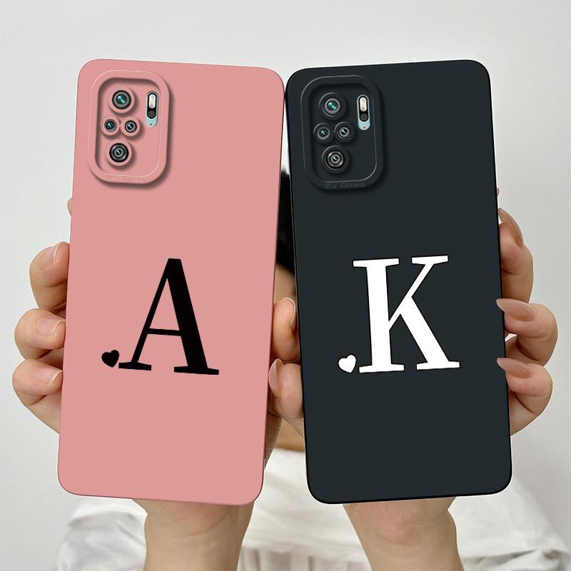 For Xiaomi Redmi Note 10 4G Case Note 10S Love Heart Letters Cover Soft Silicone Case For Redmi Note 10 Pro Max Note10 S Bags