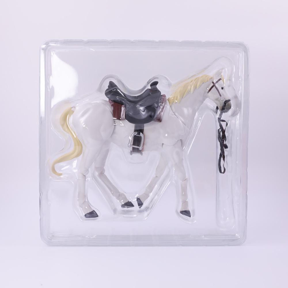 Movable Animal Figma Horse Model and Rider Figurine for Painting Simulation