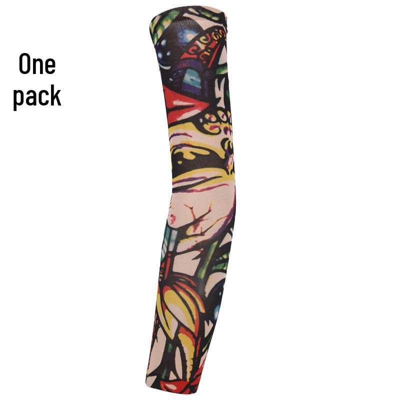 Seamless Outdoor Flower Tattoo Arm Sleeve - UV Protection for Cycling In Various Colors