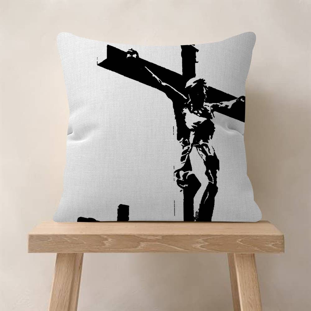 Son Of God Jesus Cross Holy Light Pillowcase Toon Gift Cushion Cover Bedroom Home Sofa Chair Seat Decor Pillow Case