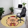 1pc Capybara Gift Chair Carpet for Office, Soft Flannel Throw Mat, Perfect for Office, Holiday Party Decoration Choice Yy260209039