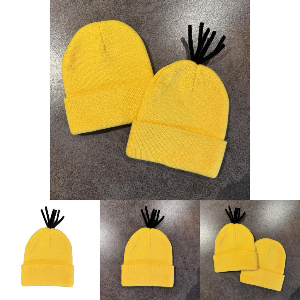 Minions Halloween Knit Cap With High Top Design For Cold Weather And Casual Wear